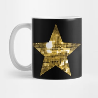 Gold Yellow Disco Ball Shiny Star Mug